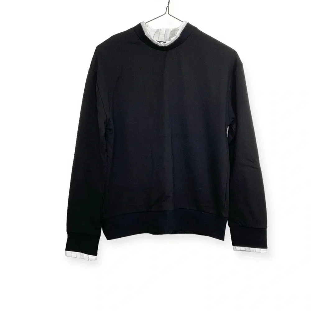 Anthropologie Black Lea & Viola Pullover Sweatshirt Size XS